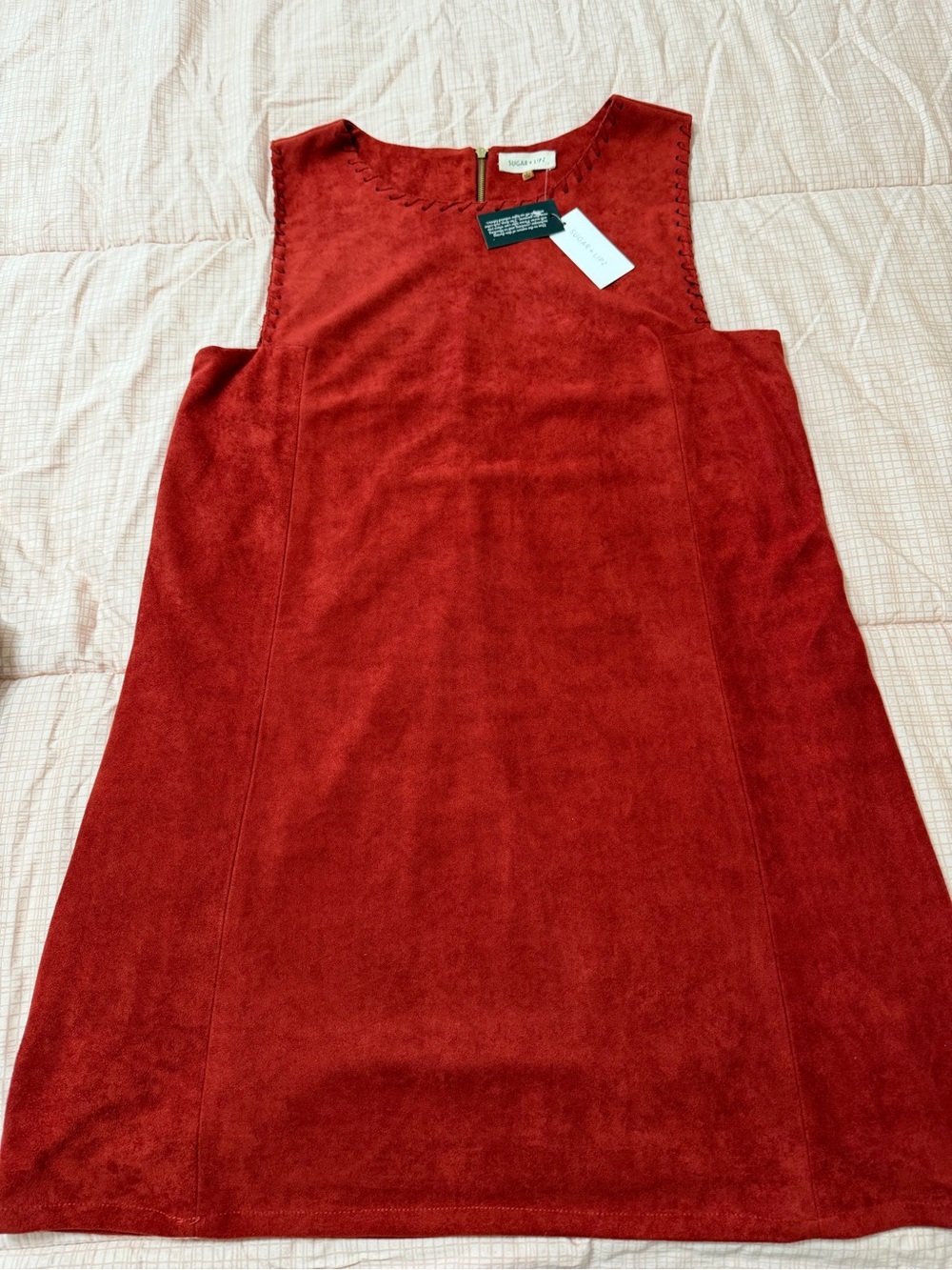 Deep Orange suede dress